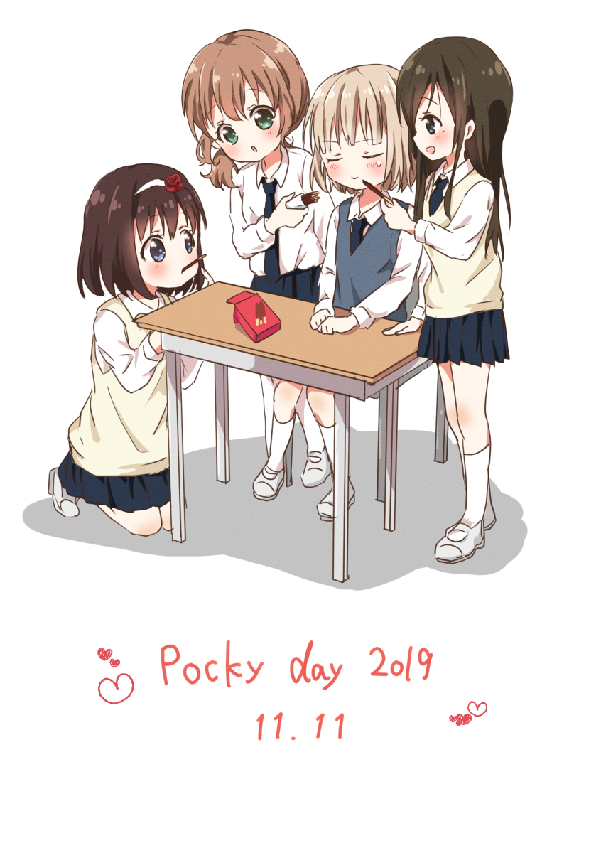 This is a pixiv picture whose title is ポッキーの日 高校生編.