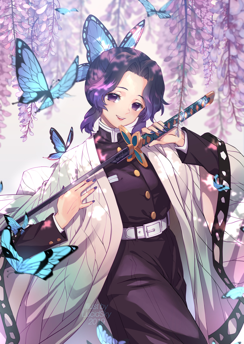 This is a pixiv picture whose title is 胡こ蝶しのぶ.