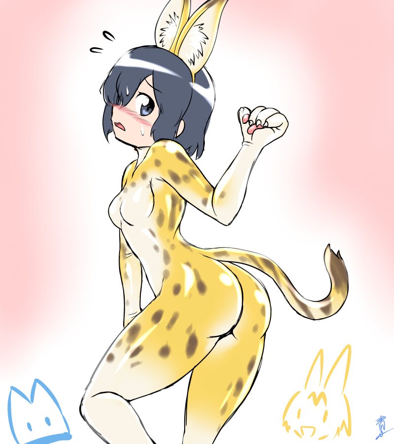 This is a pixiv picture whose title is サーバルスウツなかばんちゃん！.