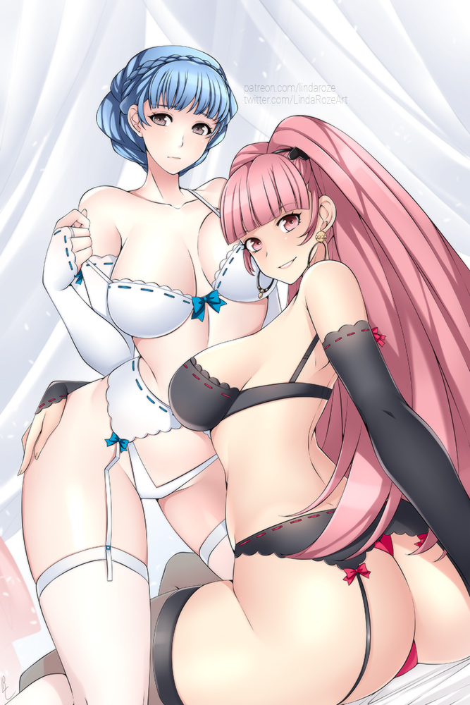 This is a pixiv picture whose title is Hilda and Marianne.