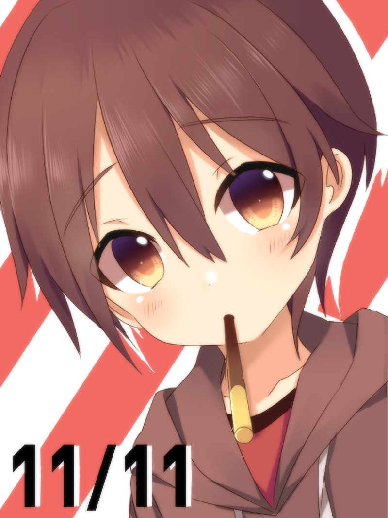 This is a pixiv picture whose title is ポッキーゲーム.