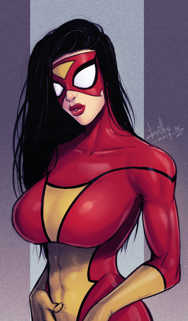 This is a pixiv picture whose title is Spider-Woman.