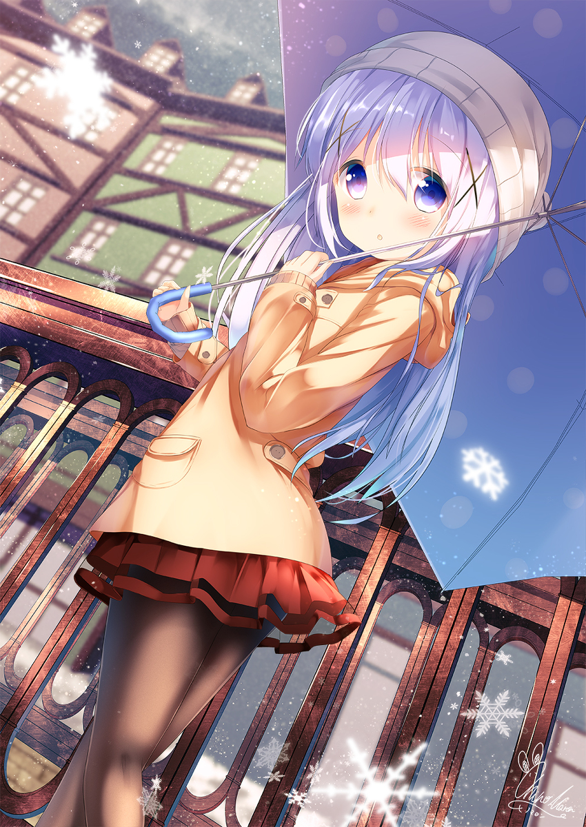 This is a pixiv picture whose title is 冬の日チノちゃん.