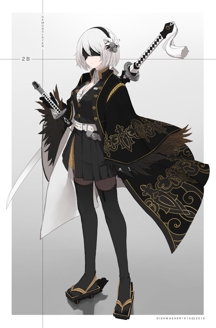 This is a pixiv picture whose title is Yorha Slayer.