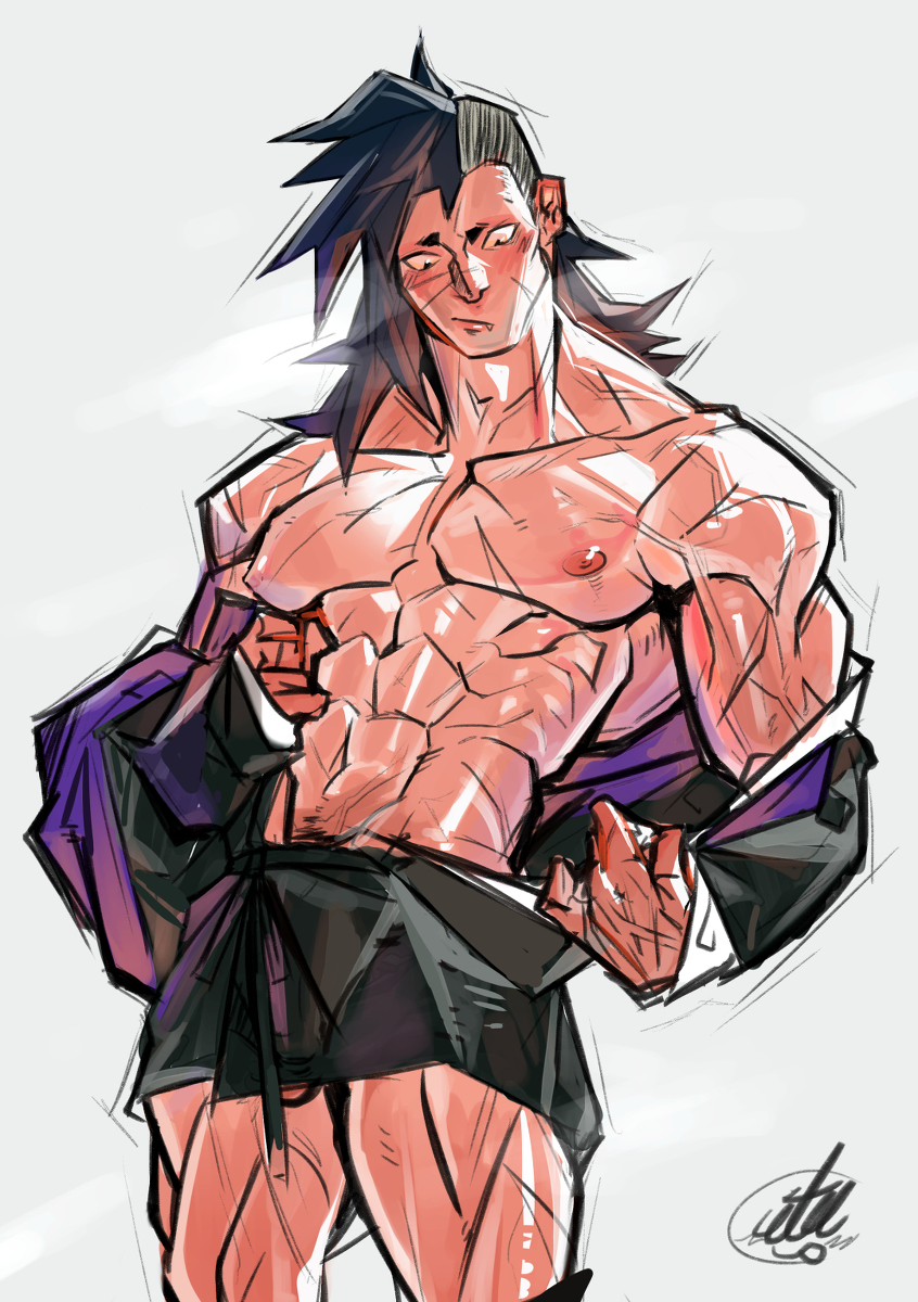 This is a pixiv picture whose title is Sexy boy.