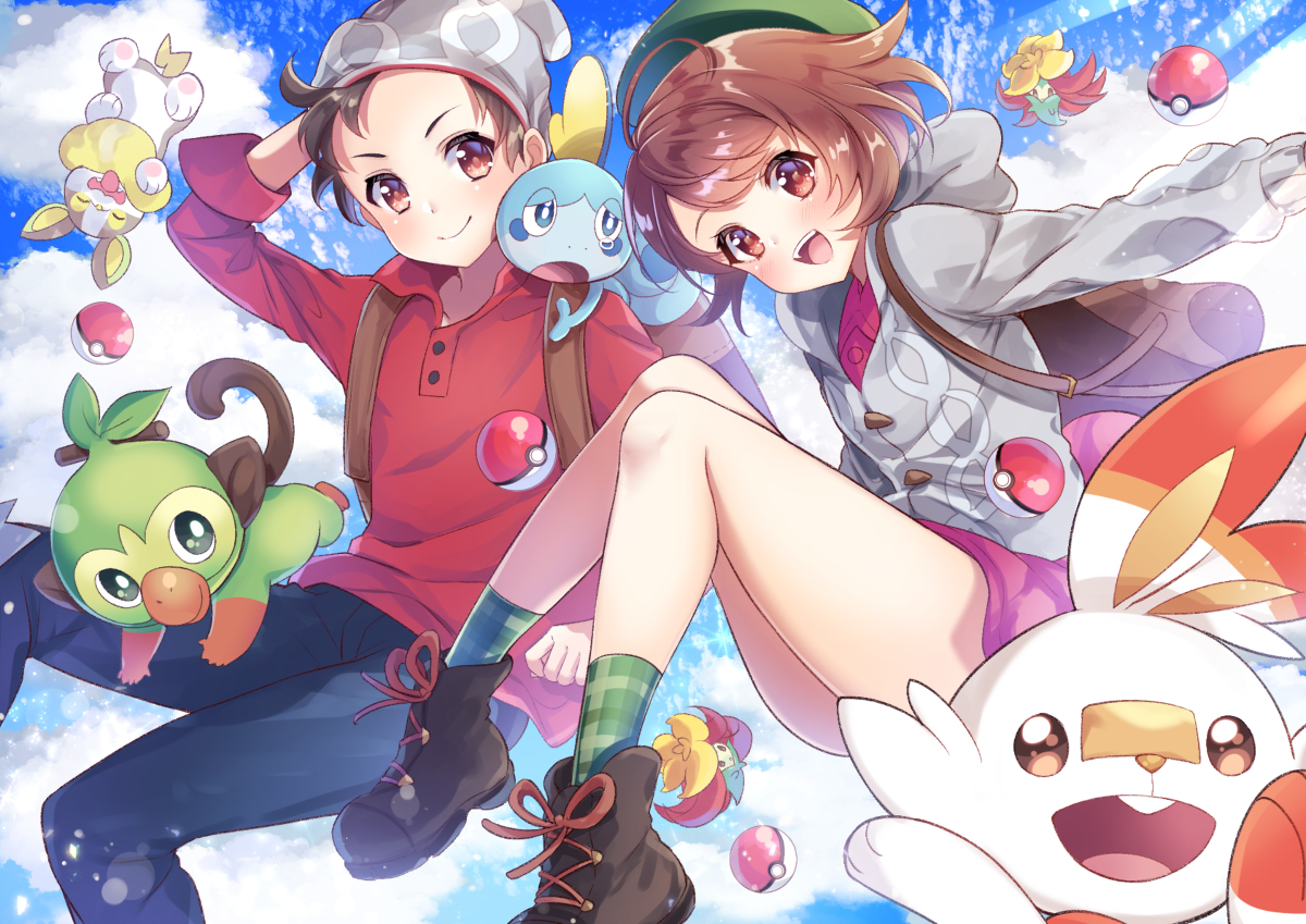 This is a pixiv picture whose title is ポケモン剣盾発売！.