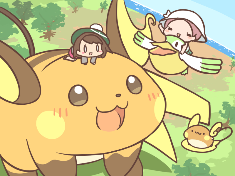 This is a pixiv picture whose title is サンムーンから剣盾へ.