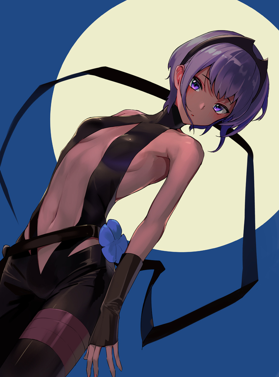 This is a pixiv picture whose title is 月に静謐.
