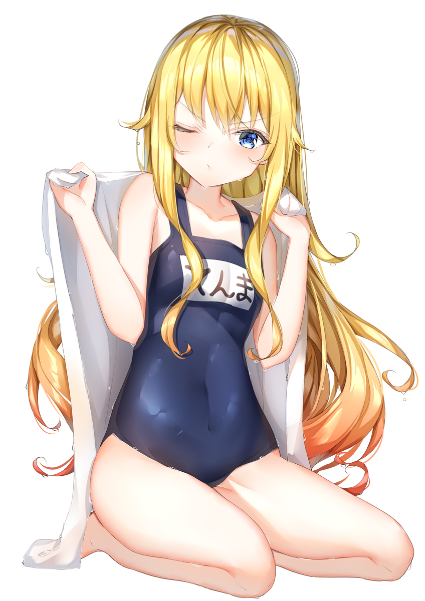 This is a pixiv picture whose title is スク水ガヴリール.