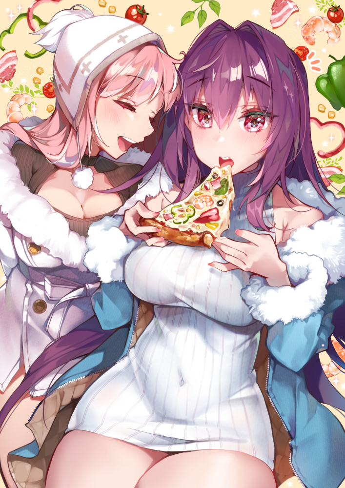 This is a pixiv picture whose title is 🍕.