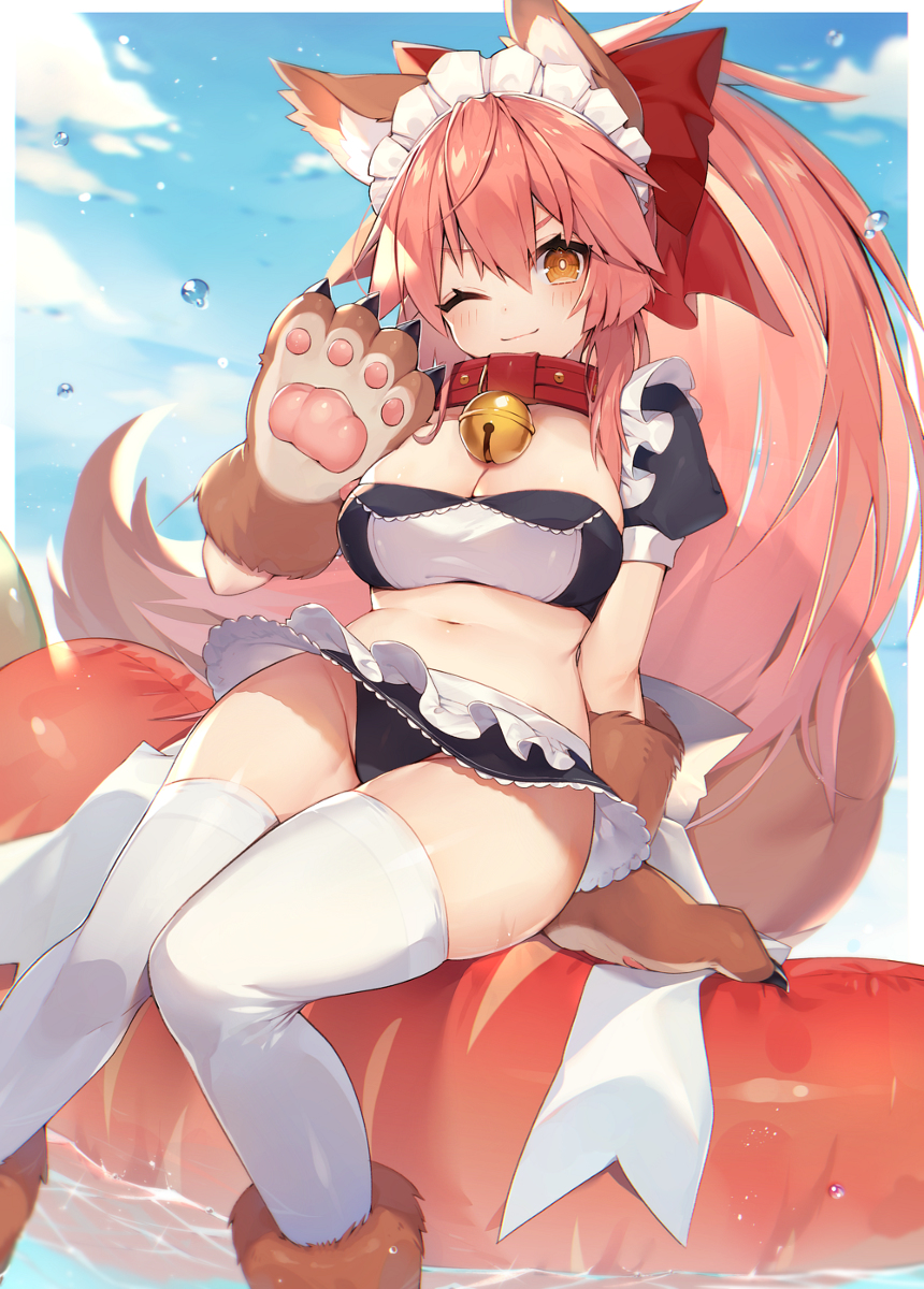 This is a pixiv picture whose title is 水着キャット.