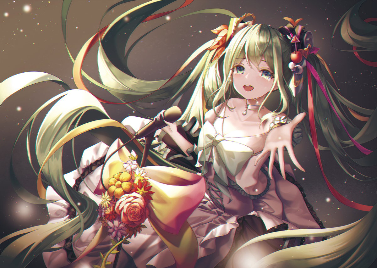 This is a pixiv picture whose title is miku.