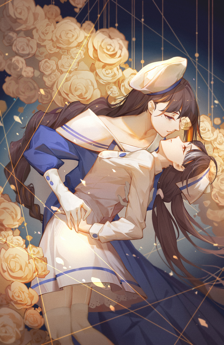 This is a pixiv picture whose title is 胜利之吻Victory Kiss by M16A1&RO635.