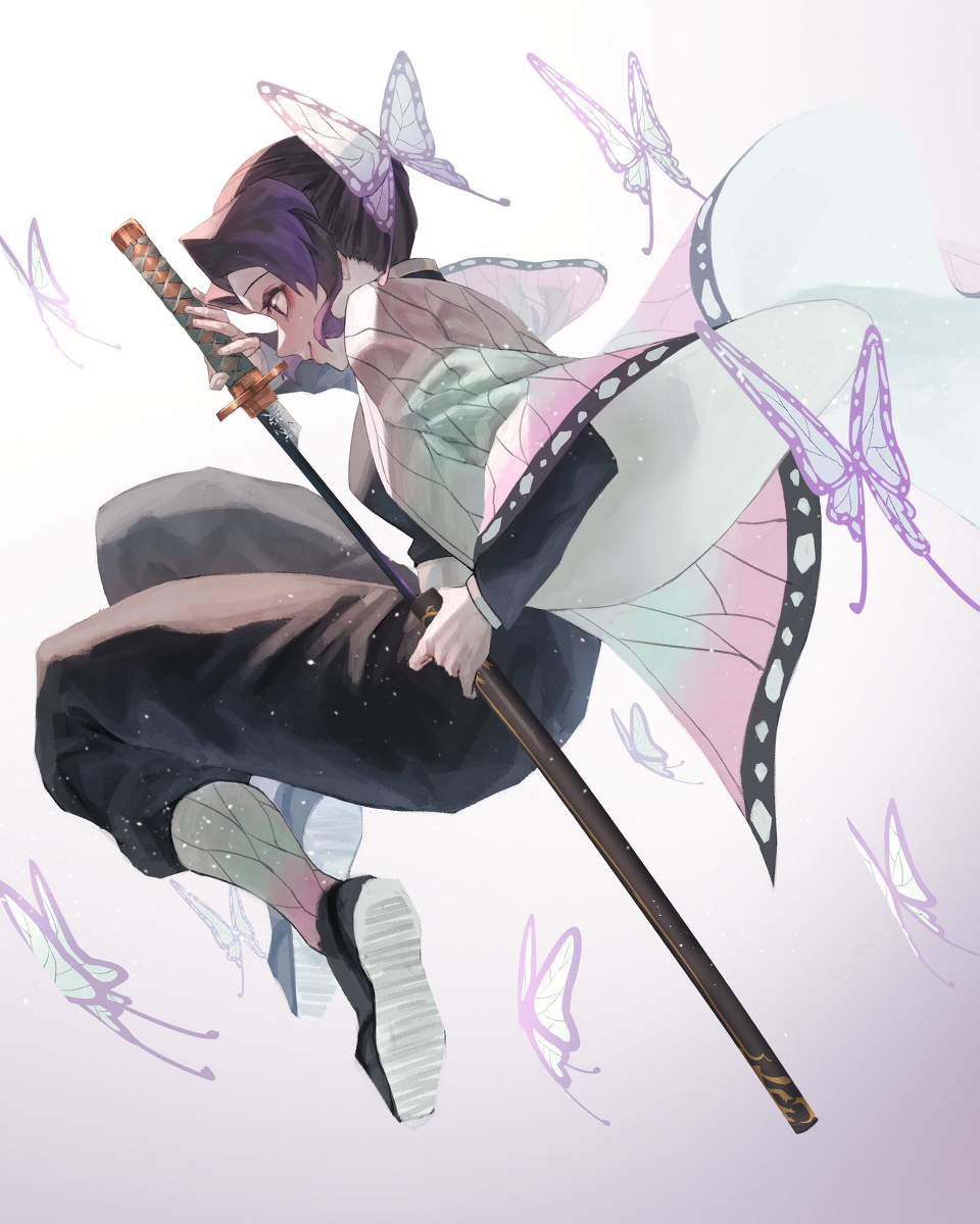 This is a pixiv picture whose title is 胡蝶しのぶ.