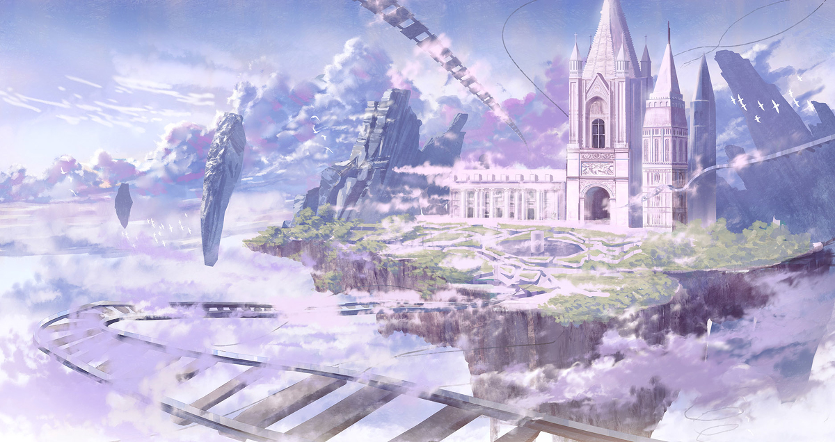 This is a pixiv picture whose title is 天国の駅~Heaven's Station~.