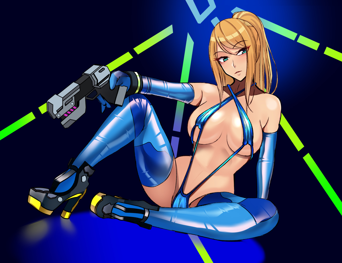This is a pixiv picture whose title is Zerosuit samus.