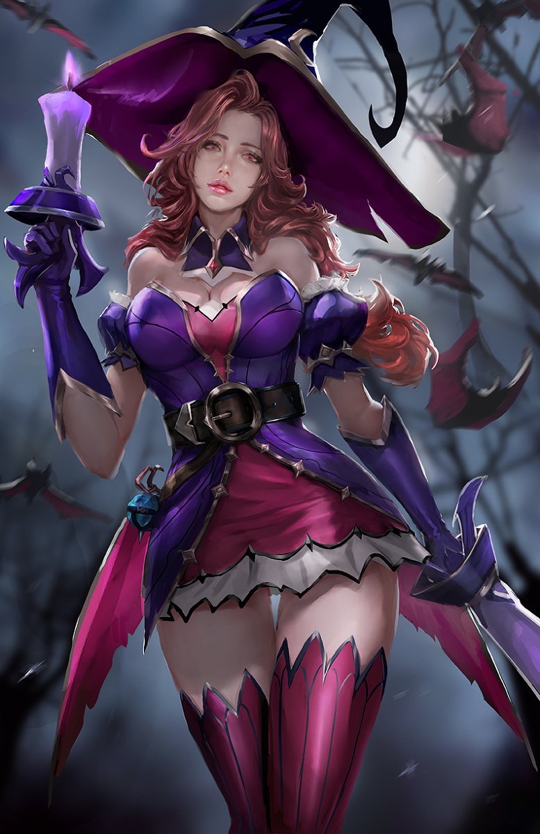 This is a pixiv picture whose title is Bewitching Miss Fortune.