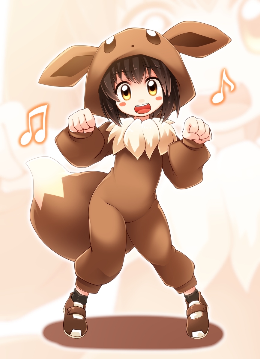 This is a pixiv picture whose title is ポケモンごっこちゃん.