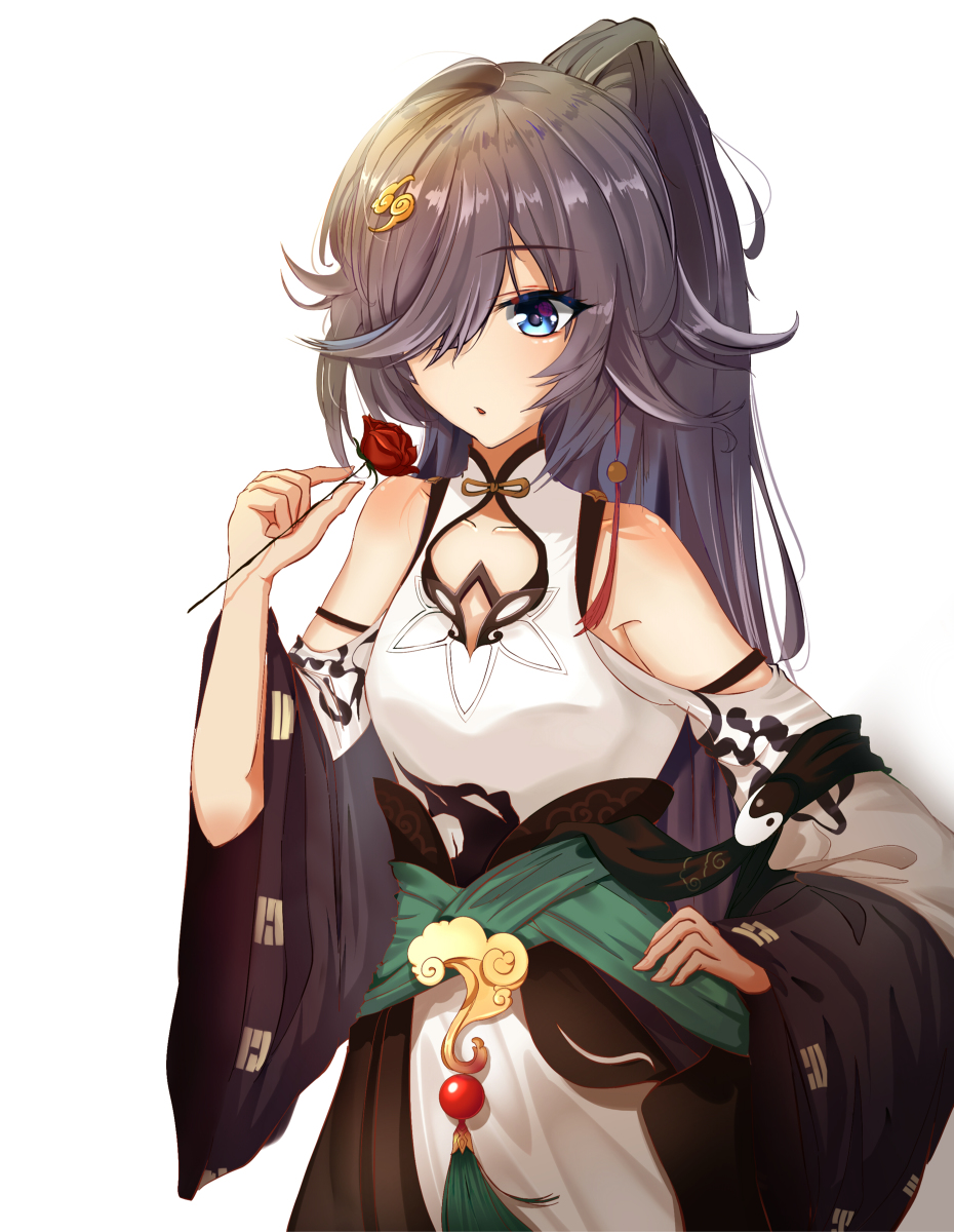 This is a pixiv picture whose title is 仙人持玫.