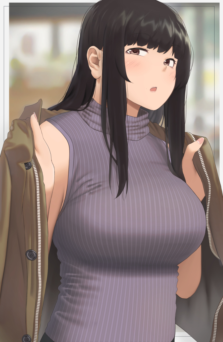 This is a pixiv picture whose title is 縦セタお姉さん.