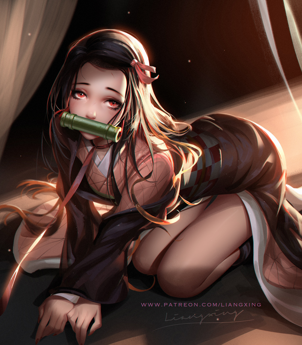 This is a pixiv picture whose title is Nezuko.