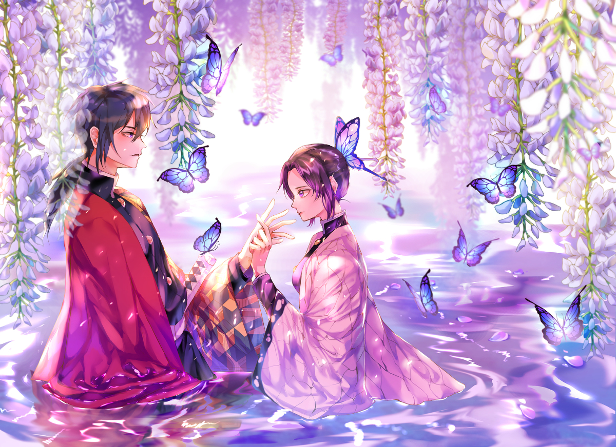 This is a pixiv picture whose title is ぎゆしの.