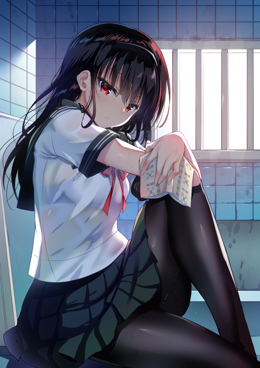 This is a pixiv picture whose title is 団地のお姉ちゃん.