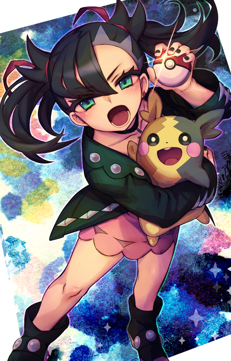 This is a pixiv picture whose title is 配信で描いた ポケモン マリィちゃん(着色＆線画).