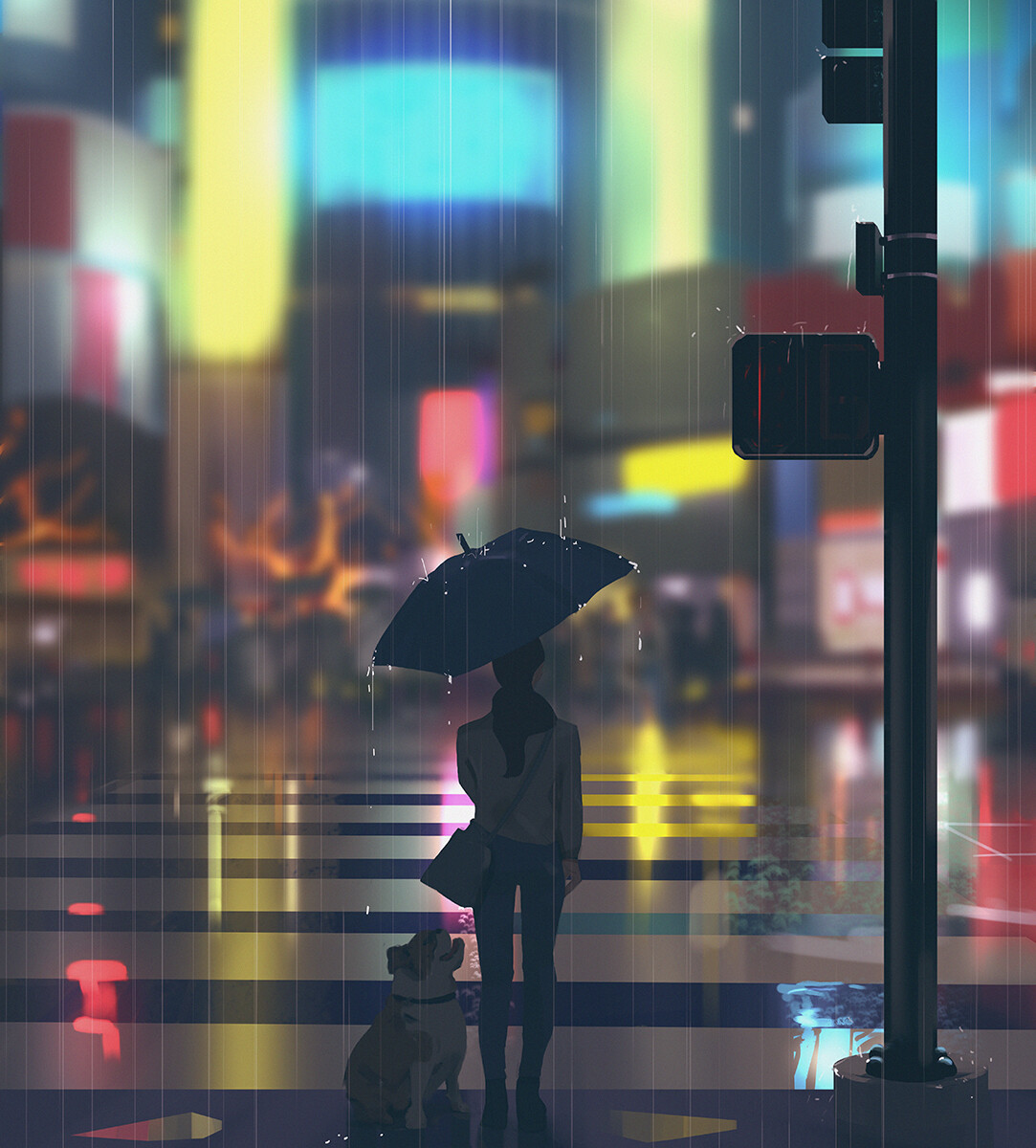 This is a pixiv picture whose title is Colorful rain.