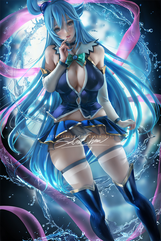 This is a pixiv picture whose title is 阿克婭 Aqua.