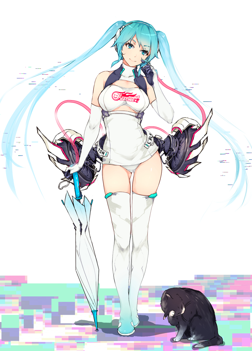 This is a pixiv picture whose title is Racing Miku.