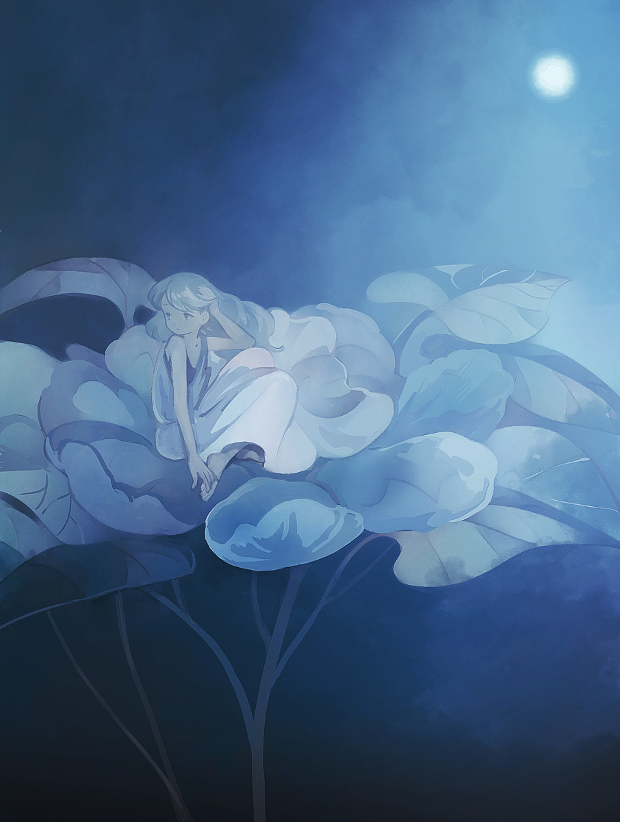 This is a pixiv picture whose title is 月が眩し過ぎるから.
