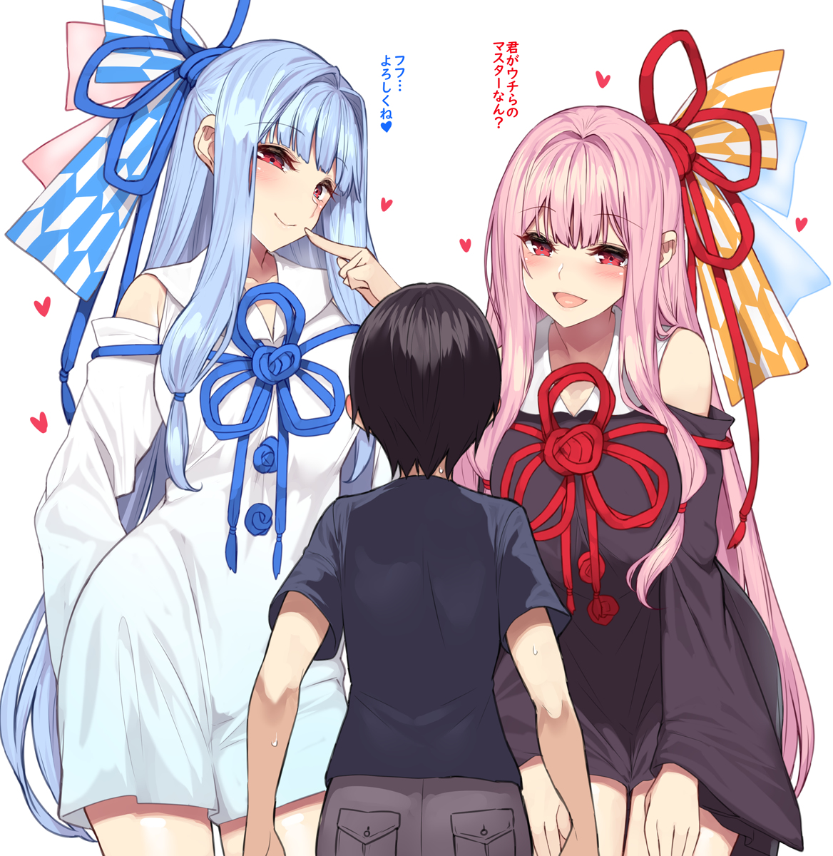 This is a pixiv picture whose title is ショタのマスターと琴葉姉妹.