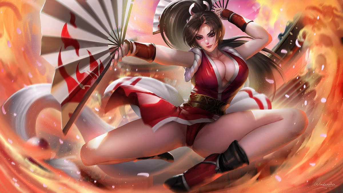 This is a pixiv picture whose title is Mai Shiranui！.