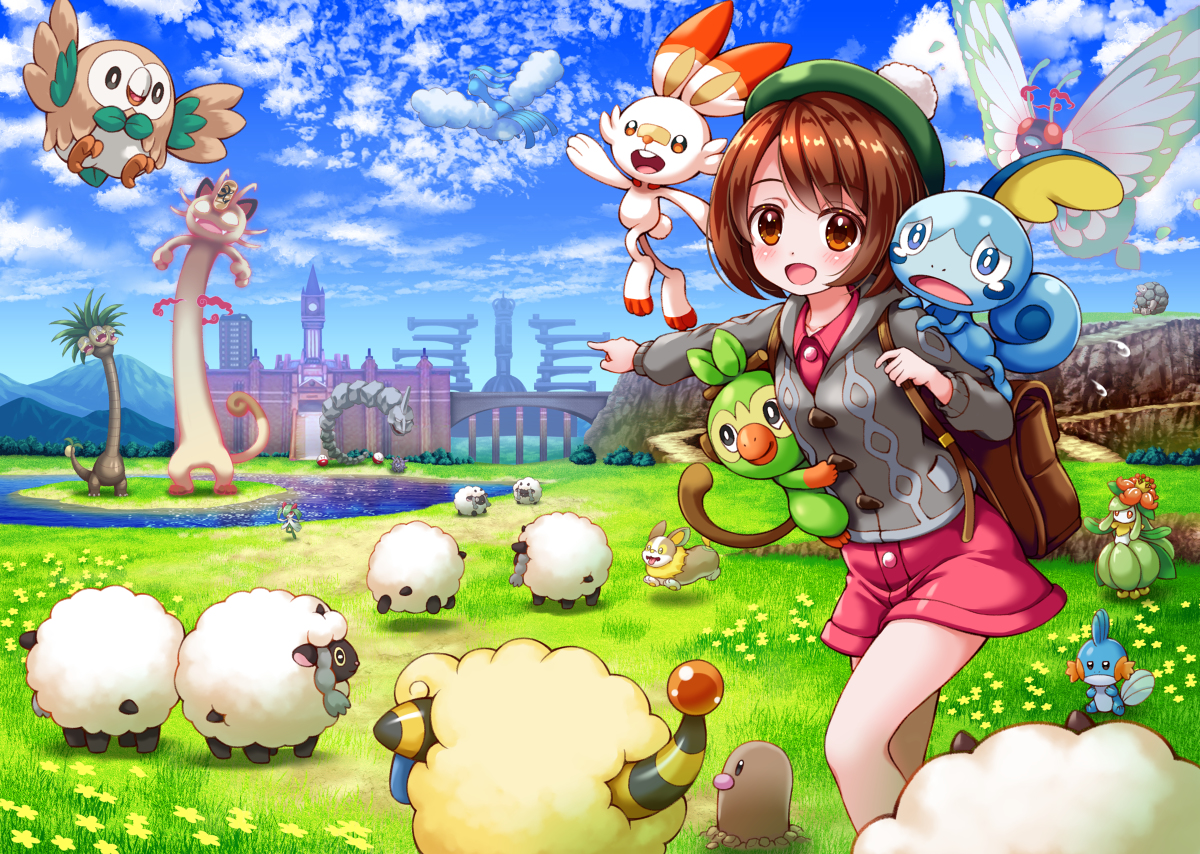 This is a pixiv picture whose title is ポケモン剣盾の発売が楽しみで描いた絵.