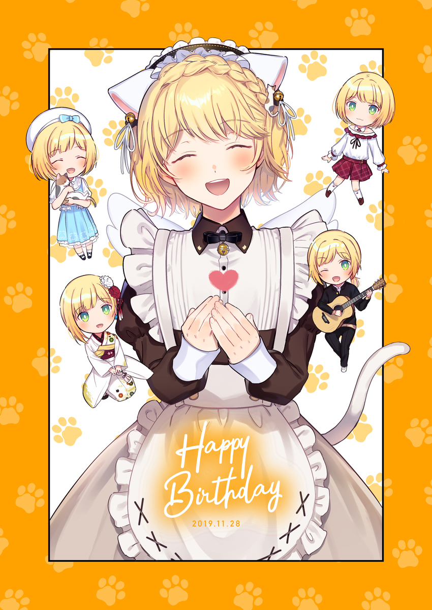 This is a pixiv picture whose title is 天使の誕生日.