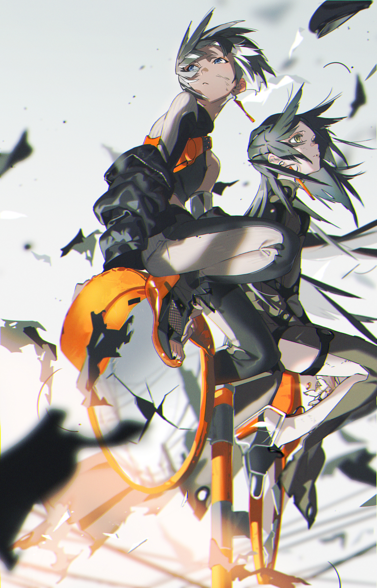 This is a pixiv picture whose title is SHE - TWO CROWS.