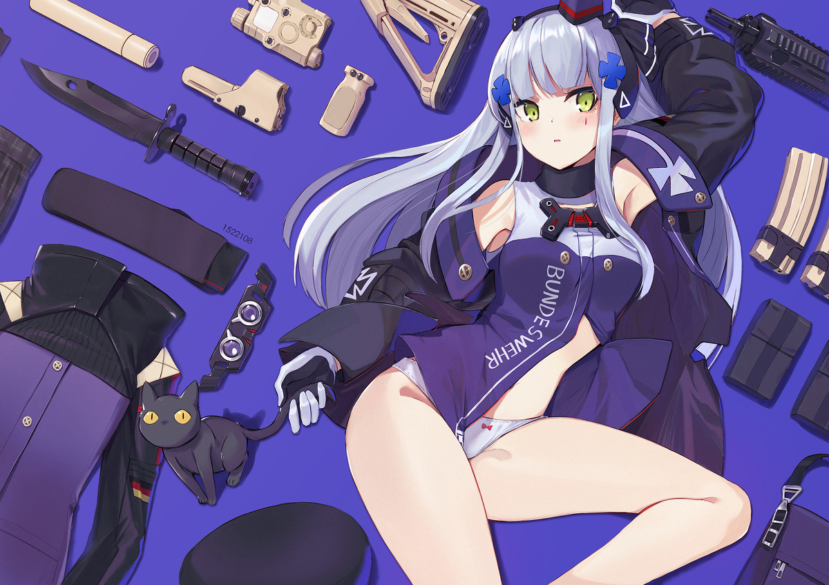 This is a pixiv picture whose title is HK416.