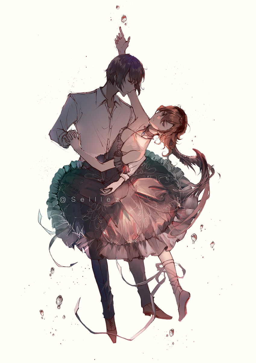 This is a pixiv picture whose title is Black Swan.