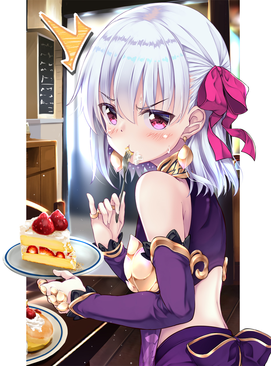 This is a pixiv picture whose title is カーマが甘いもの食べてた.