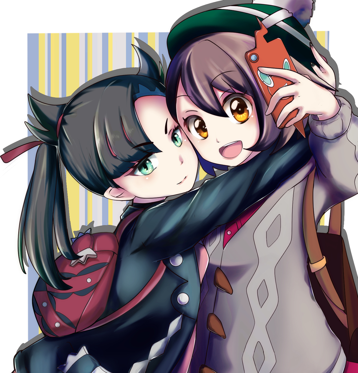 This is a pixiv picture whose title is 仲良く一緒に自撮り♡.
