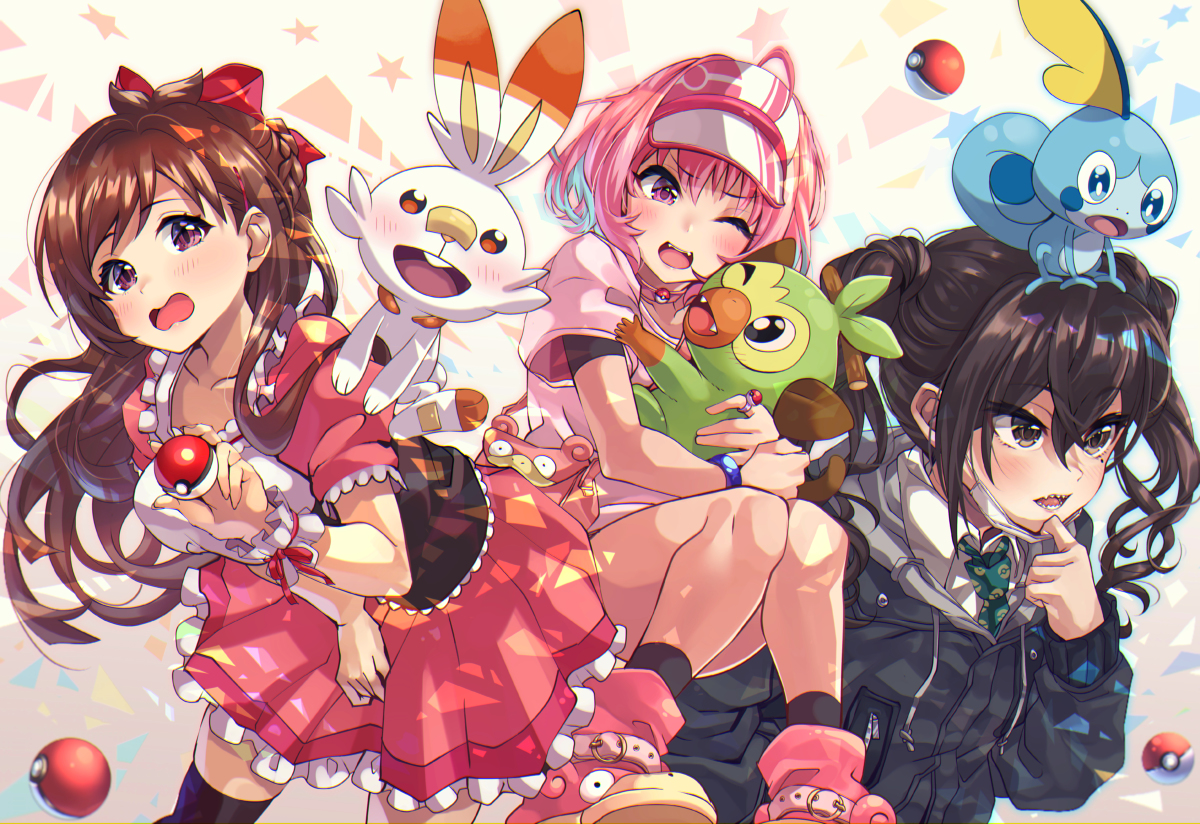 This is a pixiv picture whose title is 新アイドルと新ポケモン.