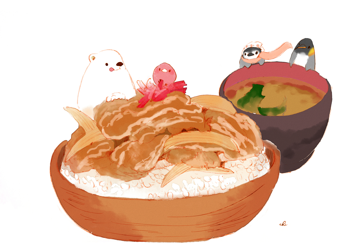 This is a pixiv picture whose title is 肉丼.