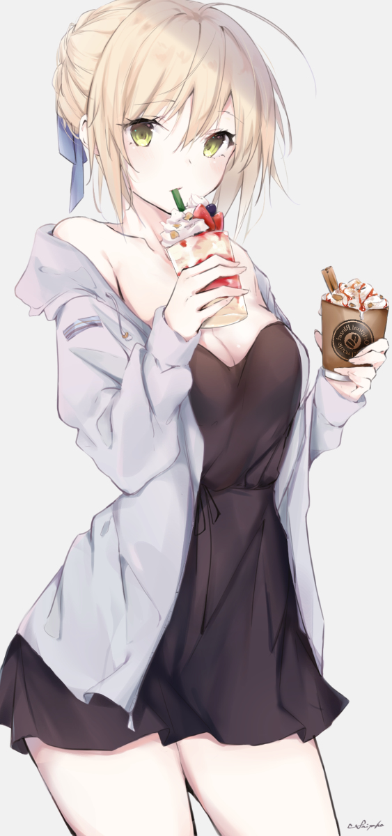 This is a pixiv picture whose title is ホットドリンクもアイスも食べたい....