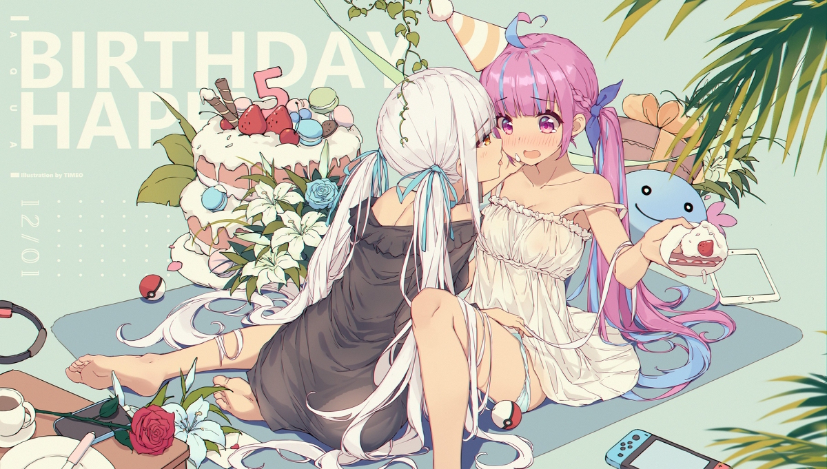 This is a pixiv picture whose title is お誕生日おめでとう ！！！🎂🥳.
