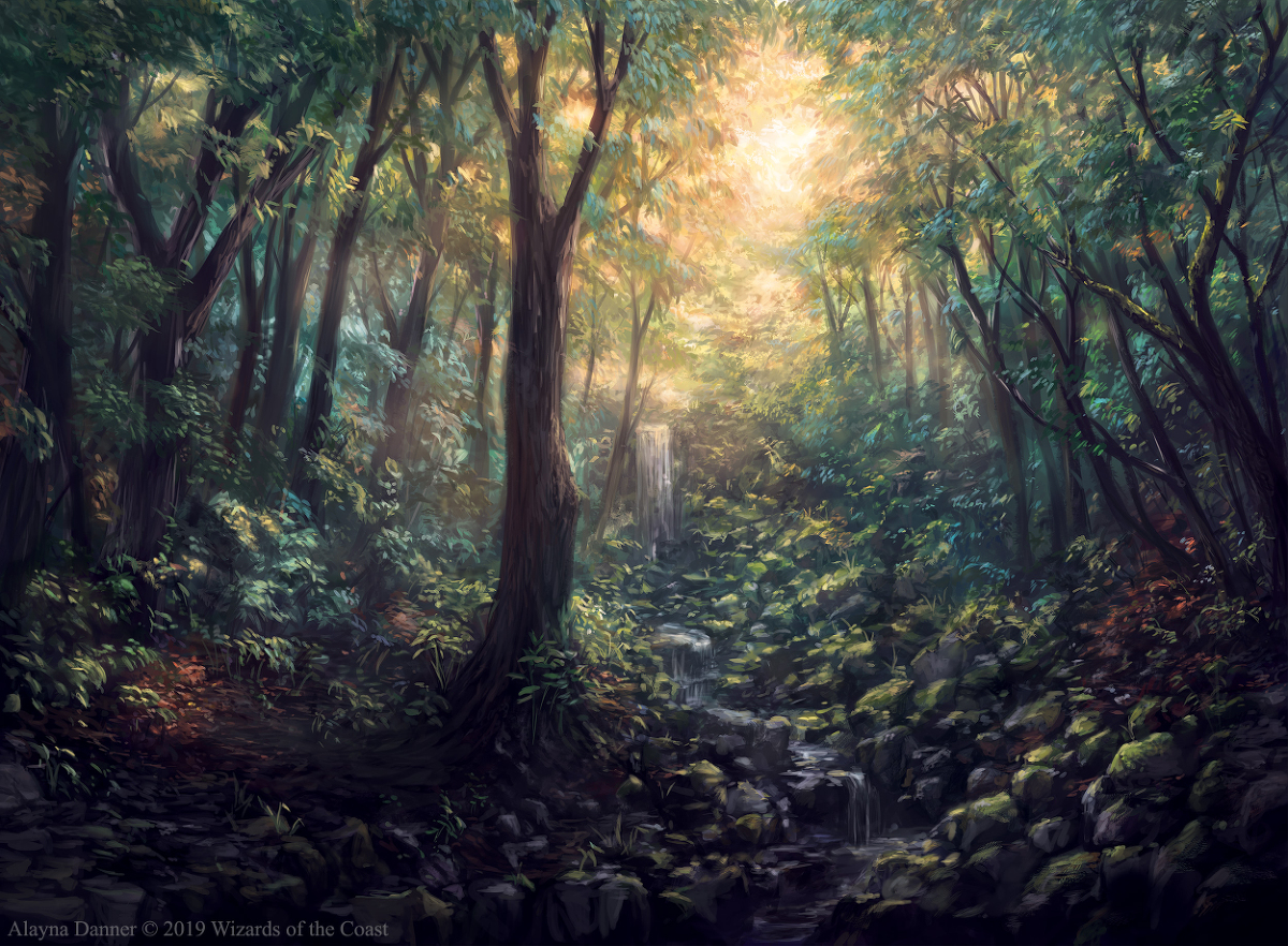 This is a pixiv picture whose title is Magic: The Gathering Forest M20.