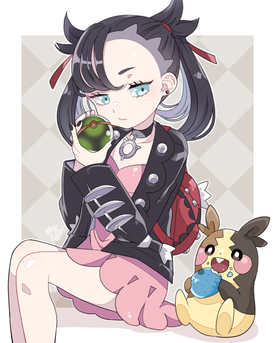 This is a pixiv picture whose title is マリィちゃんとモルペコ.