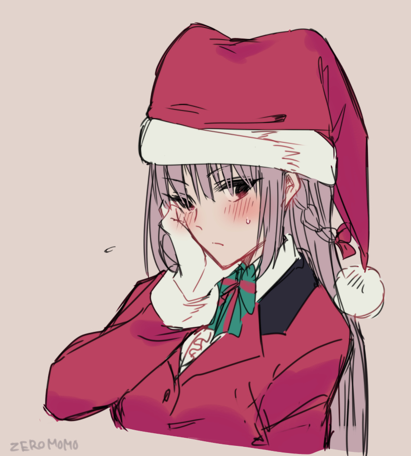 This is a pixiv picture whose title is 照れナイチンゲール・サンタ.