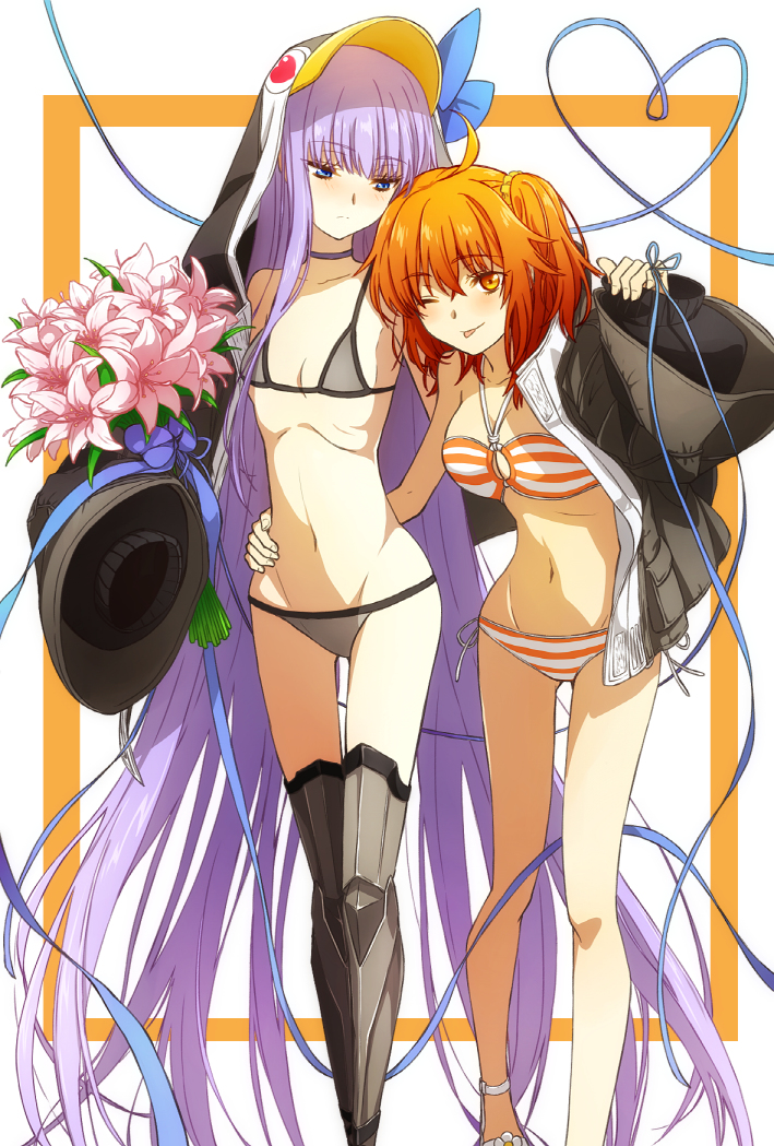 This is a pixiv picture whose title is メルトと水着デート.