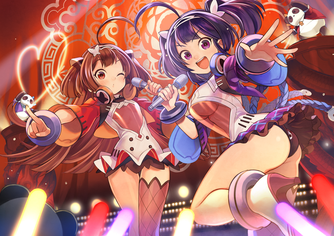 This is a pixiv picture whose title is 東煌シスターズ！.